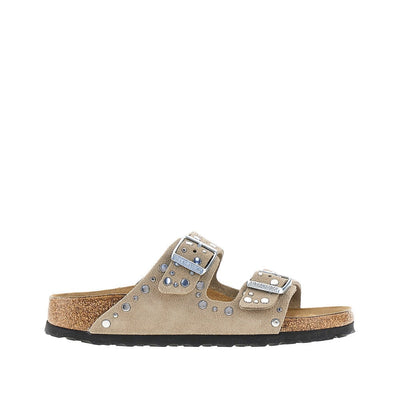 arizona rivet suede leather sandals