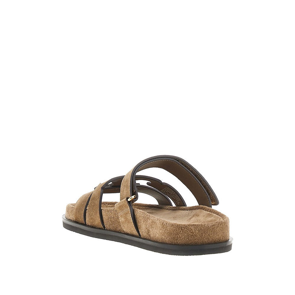 TORY BURCH 6.5 suede leather ines slides