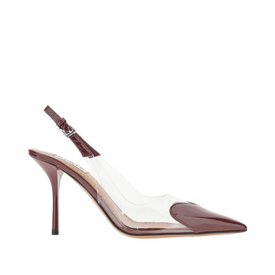pvc and leather le coeur slingback pumps