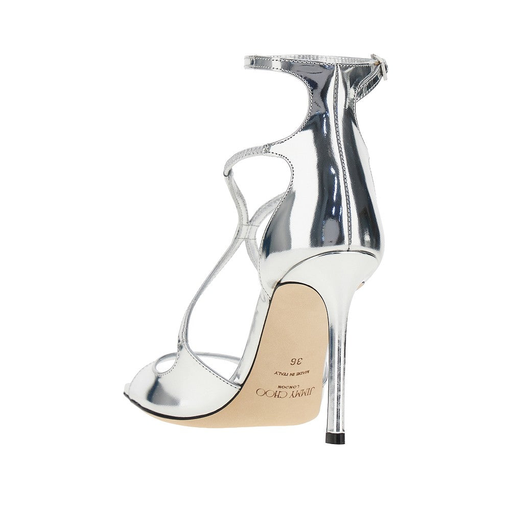 JIMMY CHOO 36 azia 95 metallized leather sandals