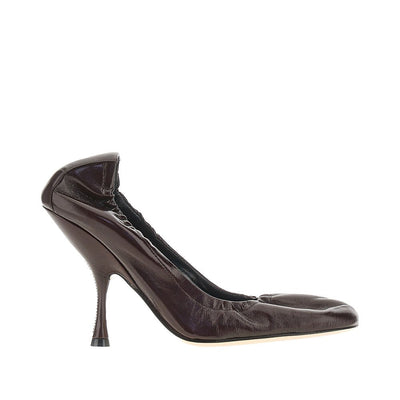 pucker leather pumps