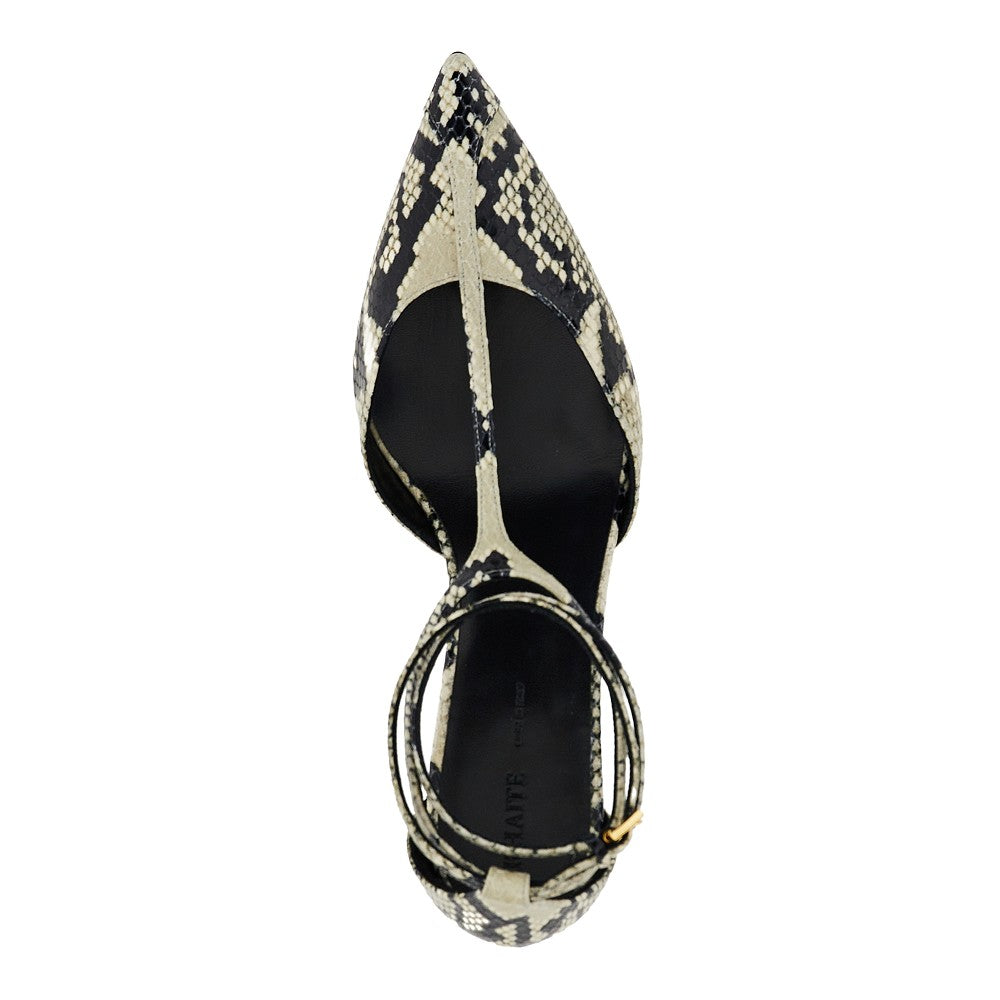 KHAITE 36 python-printed leather mia pump