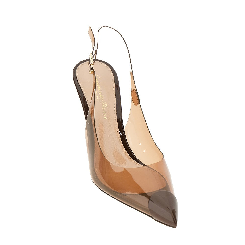 GIANVITO ROSSI 36 diana plexi slingback pumps