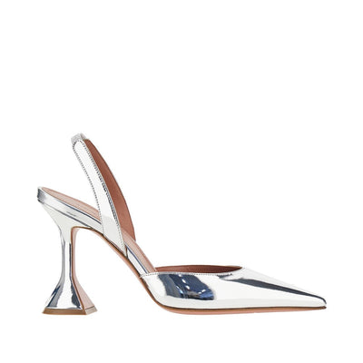 holli metallized leather slingback pumps