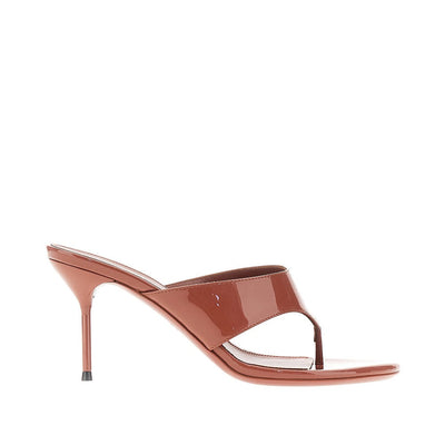 lidia patent-leather thong mules