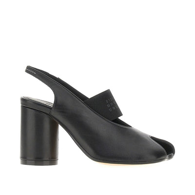 leather anatomic numeric slingback pumps