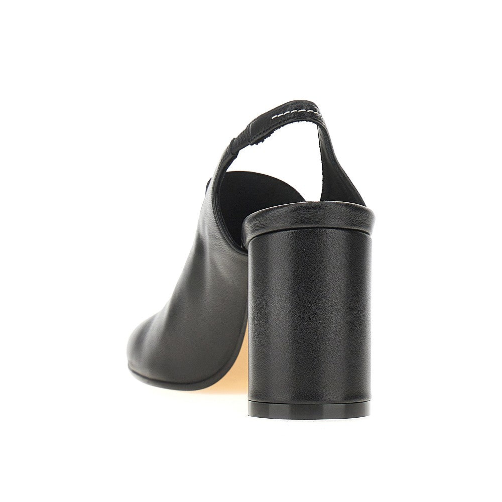 MM6 36 leather anatomic numeric slingback pumps