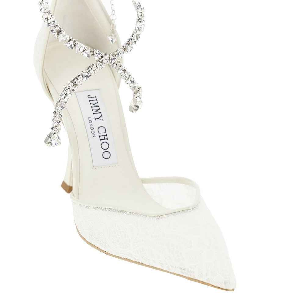 JIMMY CHOO 36 stevie 100 lace pumps