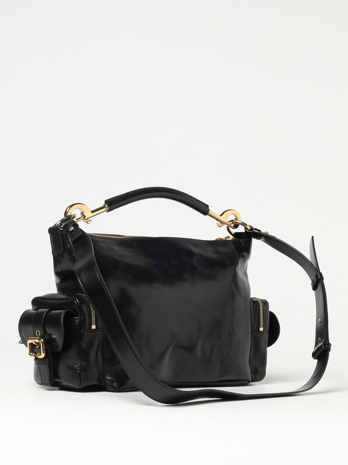 chloé leather camera bag