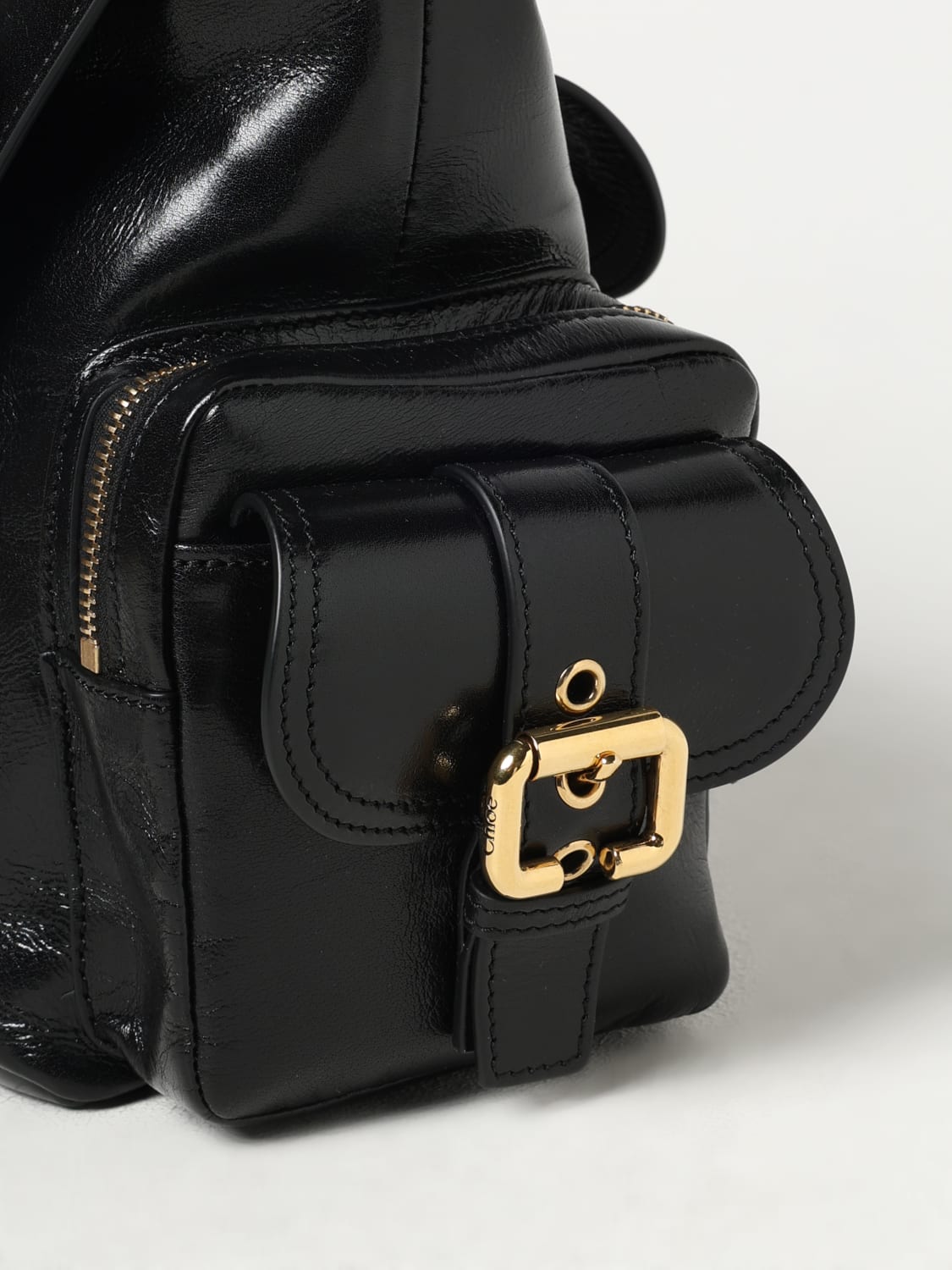 chloé leather camera bag