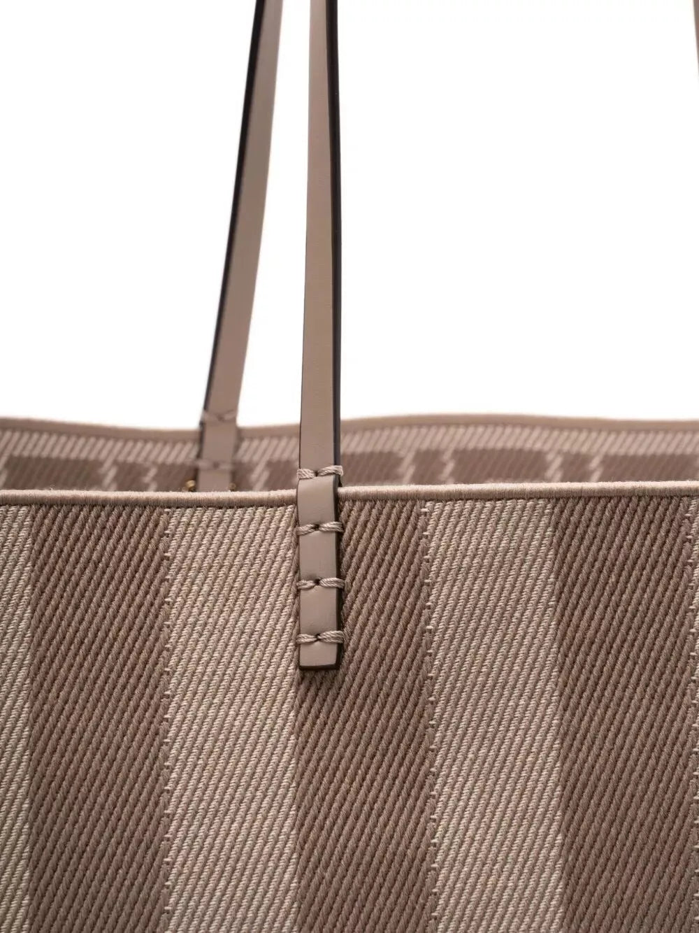 pequin striped and ff fabric roll large reversible shopper