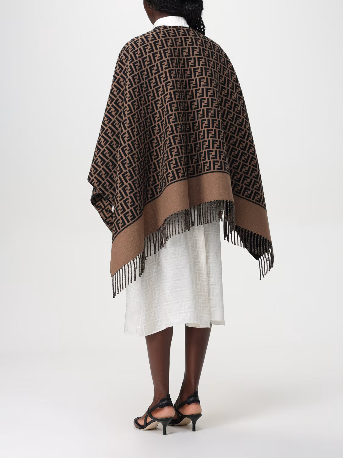 Wool and Cashmere FF Poncho