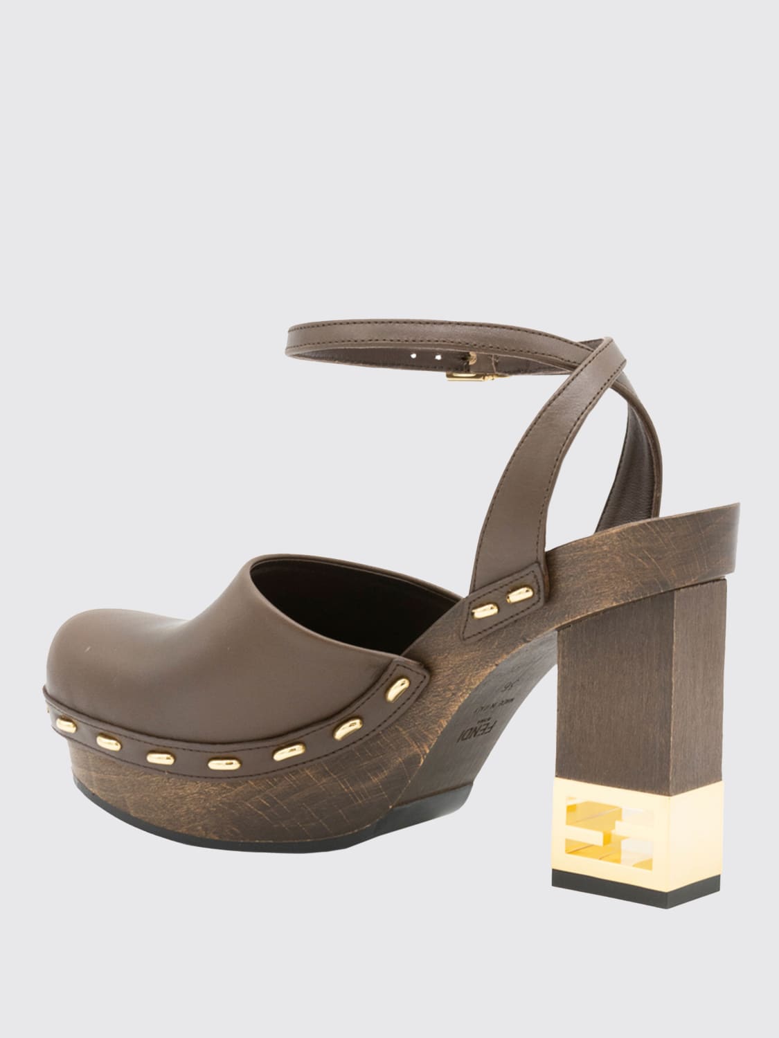 fendi baguette leather sandals