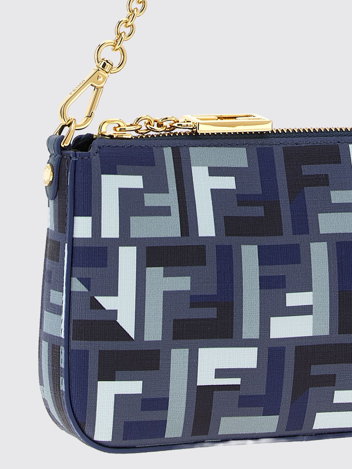 ff leather chain pouch bag