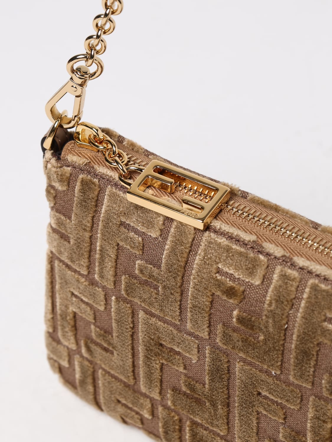 baguette ff jacquard chain pouch