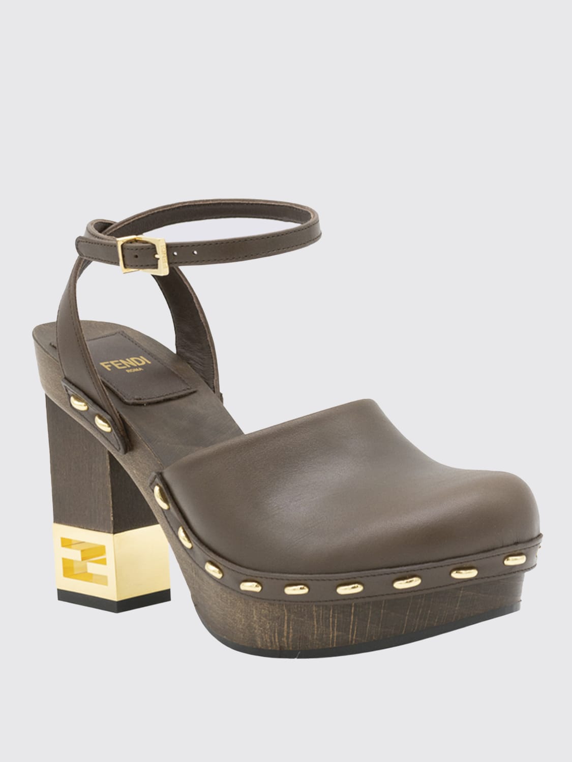 fendi baguette leather sandals