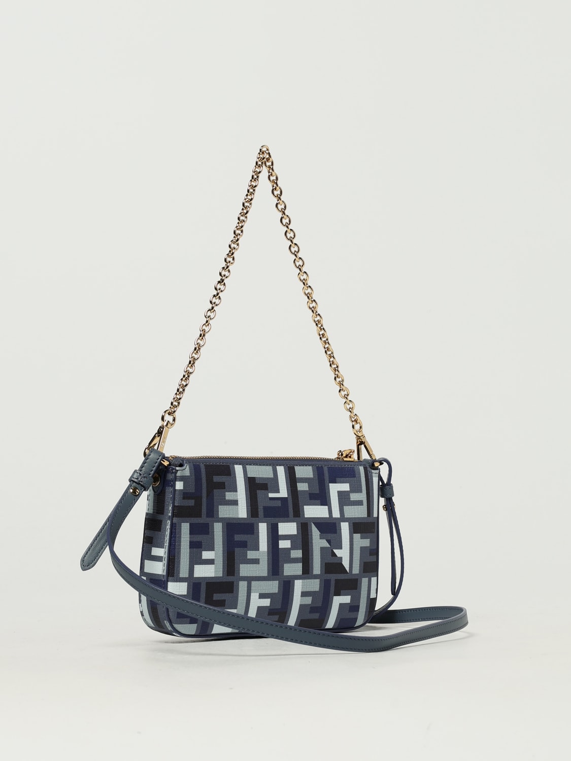 ff leather chain pouch bag