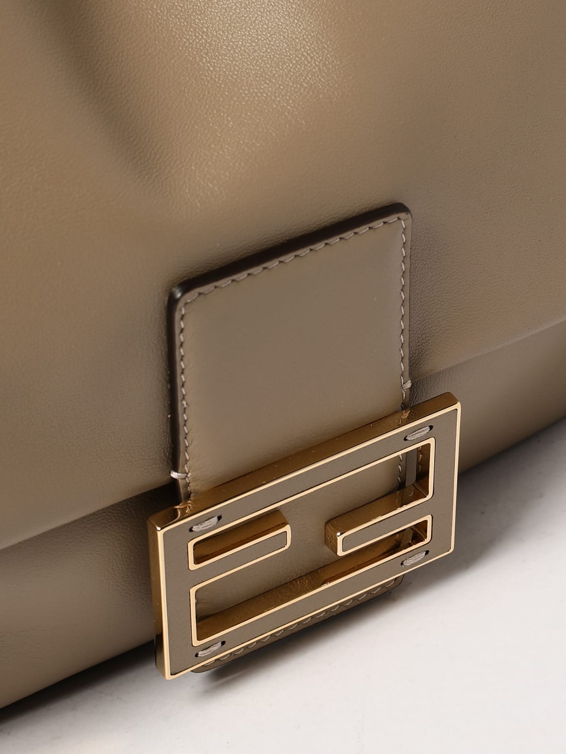 large mamma baguette leather shoulder bag