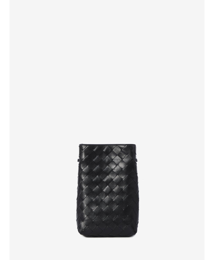 Bottega veneta black intrecciato pouch