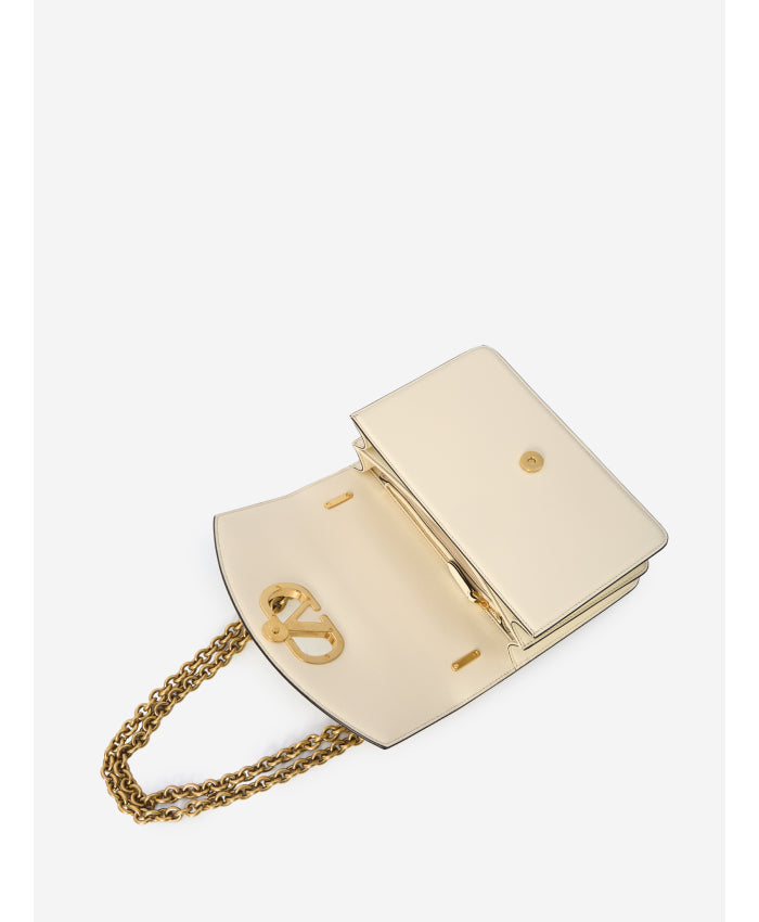 white vain shoulder bag