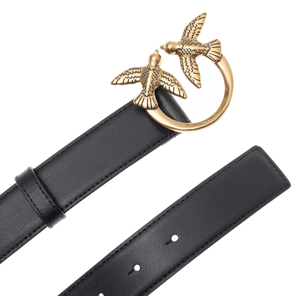 PINKO XS love birds leather belt