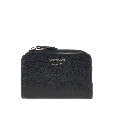 grained leather bi-fold wallet