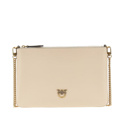 flat classic leather pouch