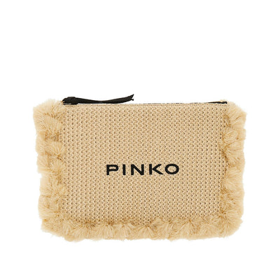 woven raffia pouch