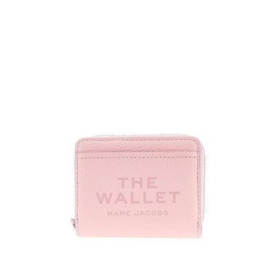 grained leather mini compact wallet