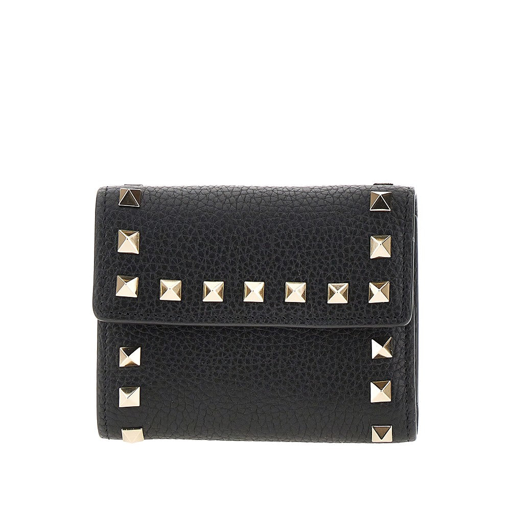 VALENTINO GARAVANI OS rockstud leather tri-fold wallet