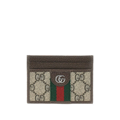leather and gg supreme ophidia cardholder