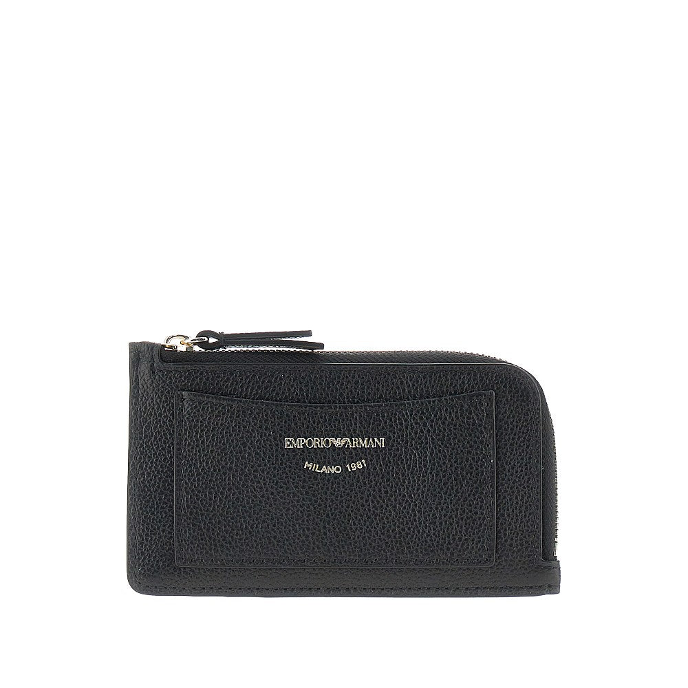 EMPORIO ARMANI OS leather cardholder pouch