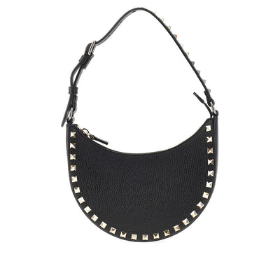 grain leather mini rockstud hobo bag