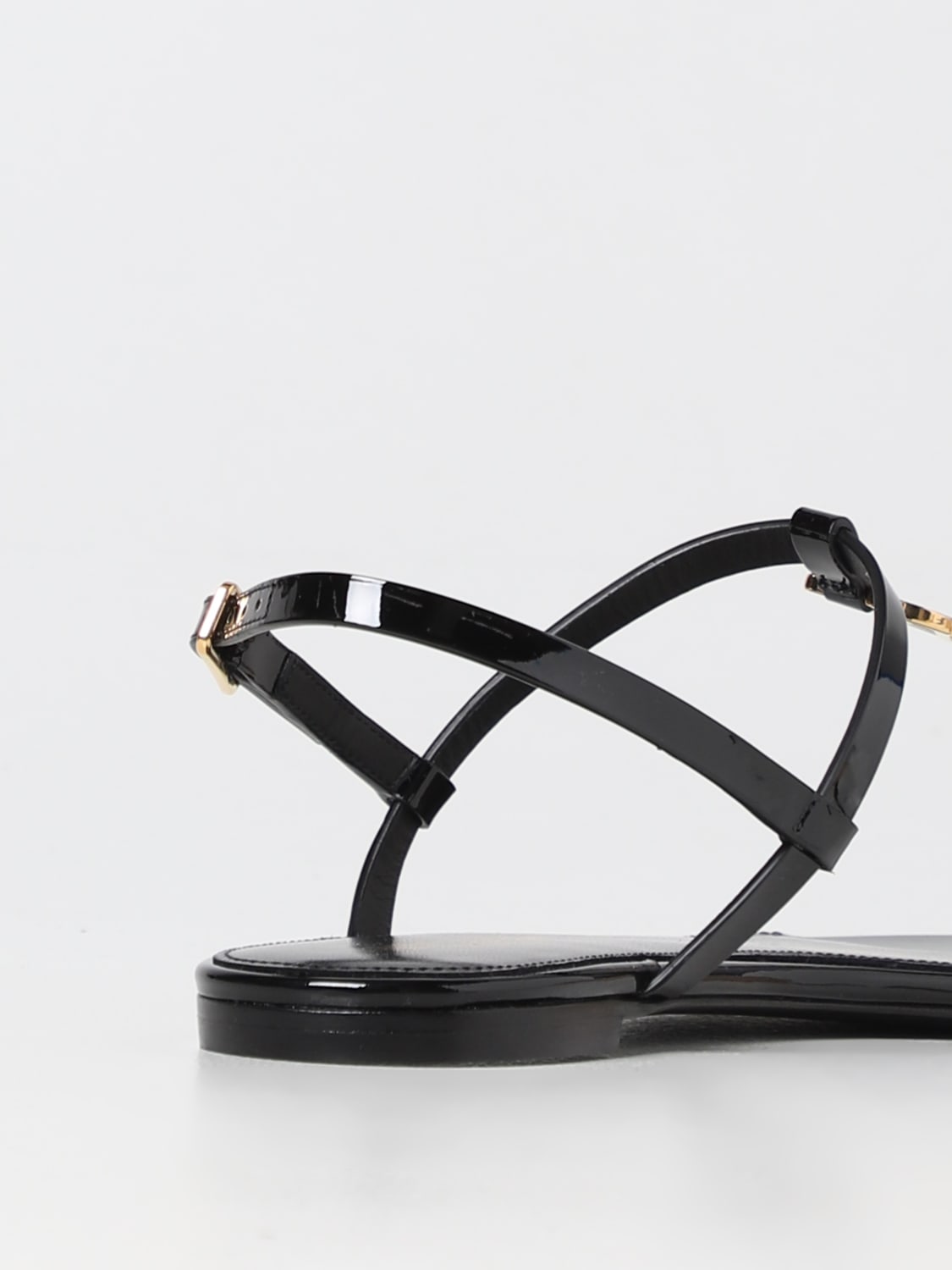 saint laurent cassandra patent leather sandals