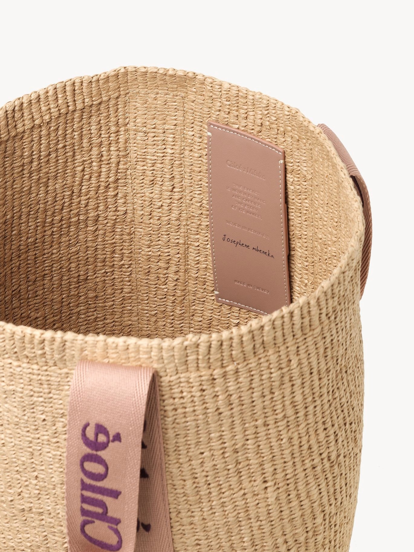 Woody Large Raffia Basket Tote