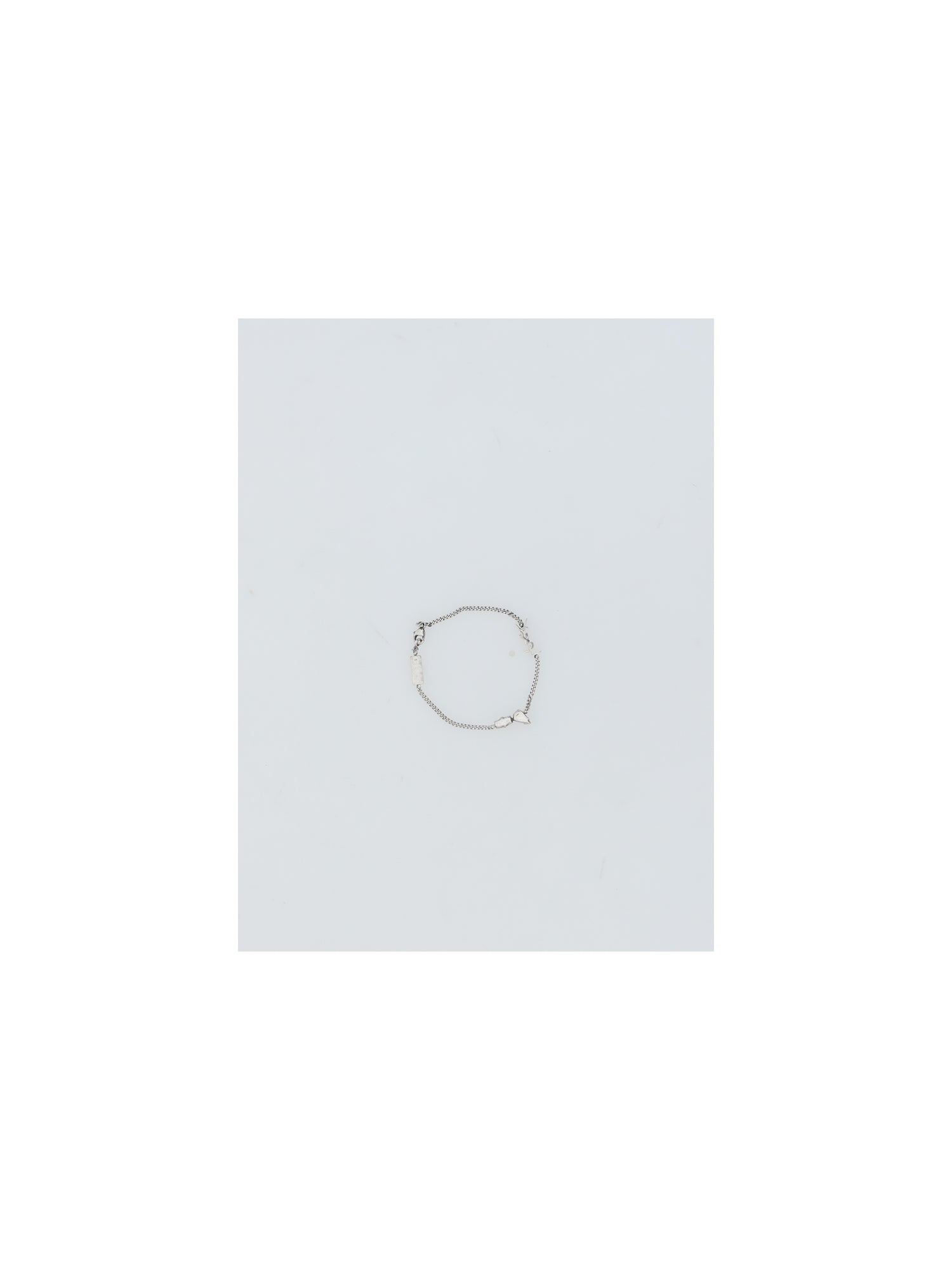 SAINT LAURENT M cassandre charm bracelet in metal and rhinestones 