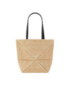 Puzzle Fold Raffia Tote