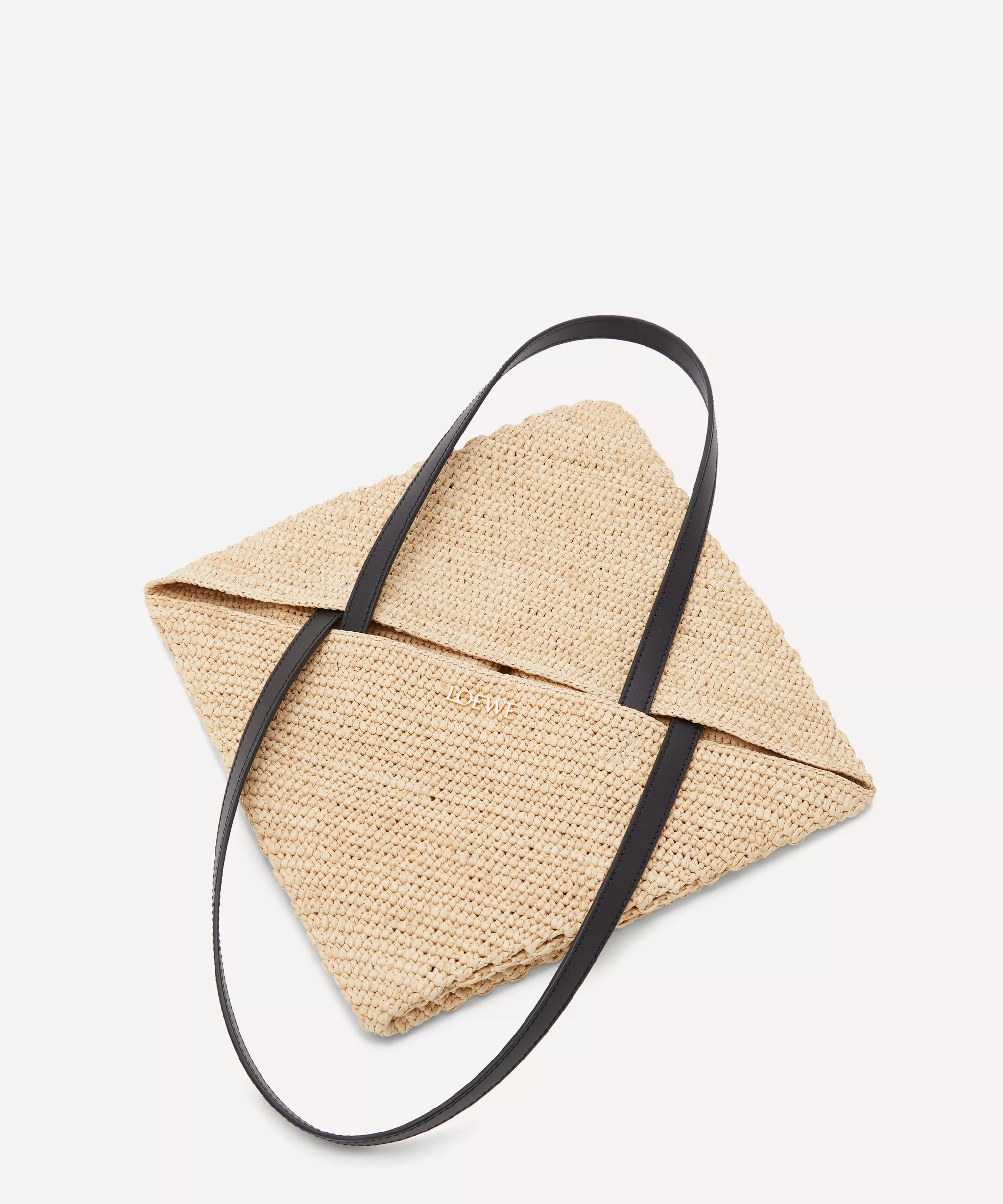 Puzzle Fold Raffia Tote
