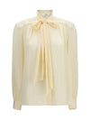 bow blouse with embroidered shoulders