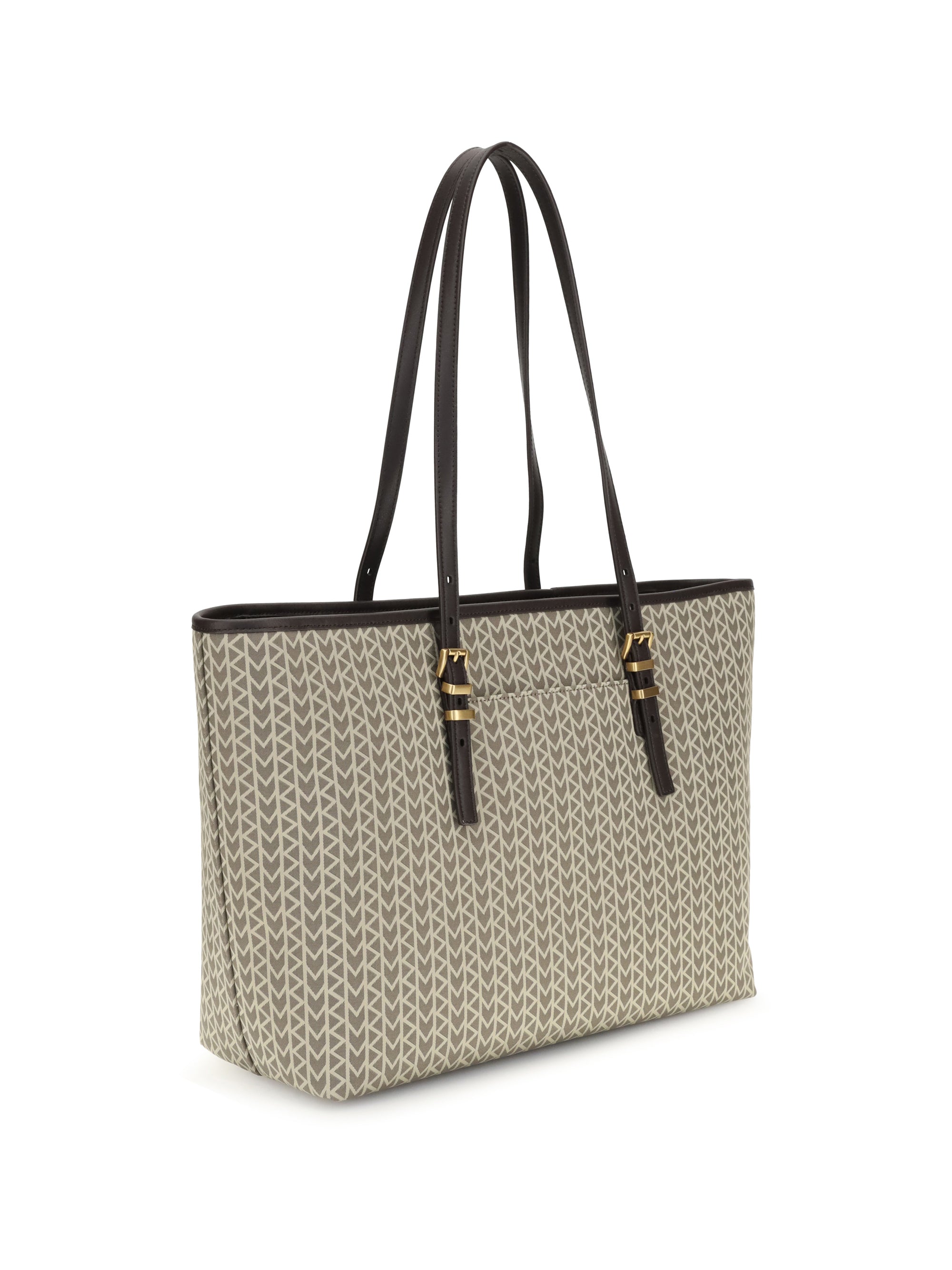 quinn large jacquard logo tote bag