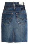 re done x levis double waisted pencil cotton denim skirt