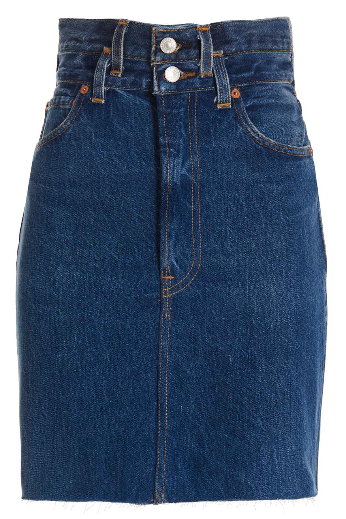 re done x levis double waisted pencil cotton denim skirt