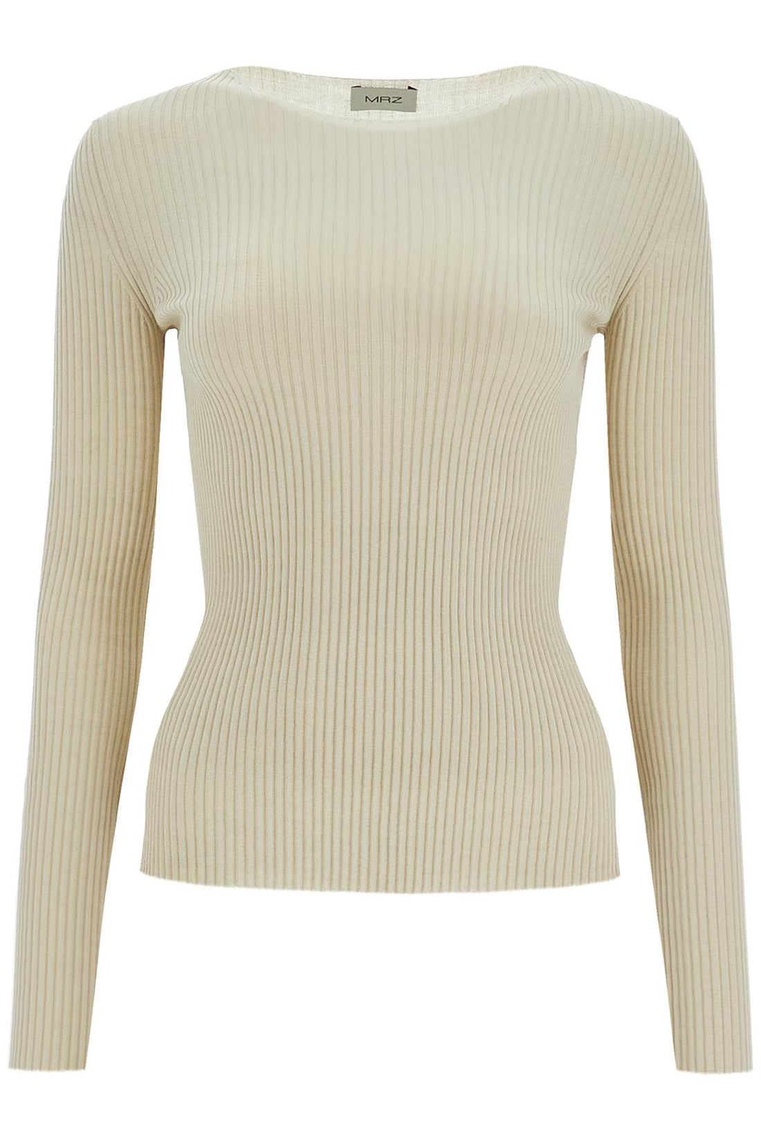 ribbed wool top with a high