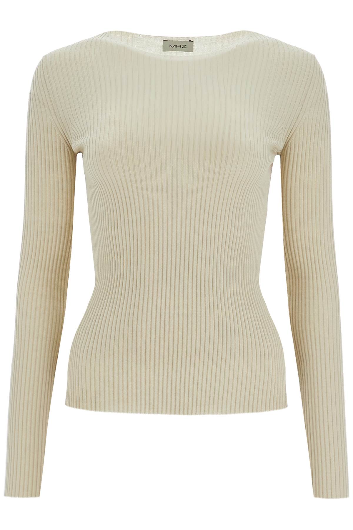 ribbed wool top with a high