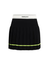 striped pleated skirt