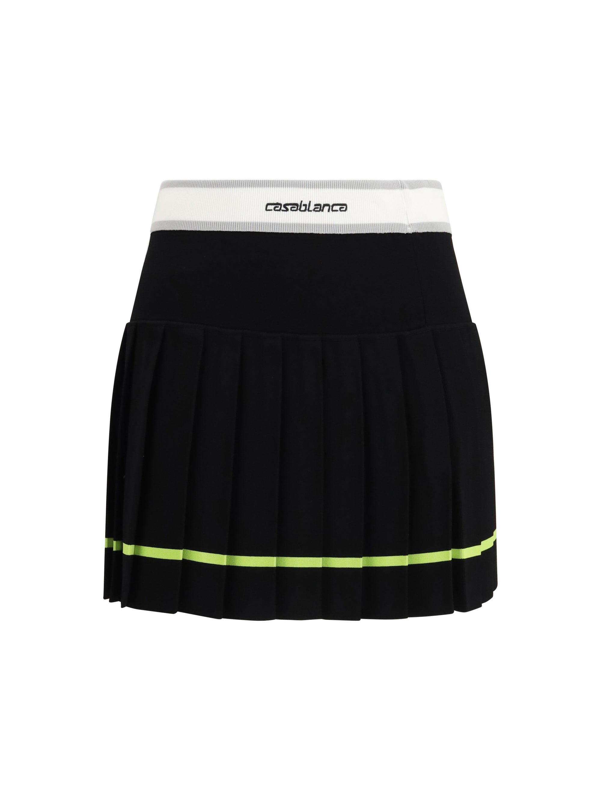 striped pleated skirt