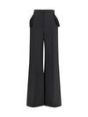 wide-leg wool-blend pants