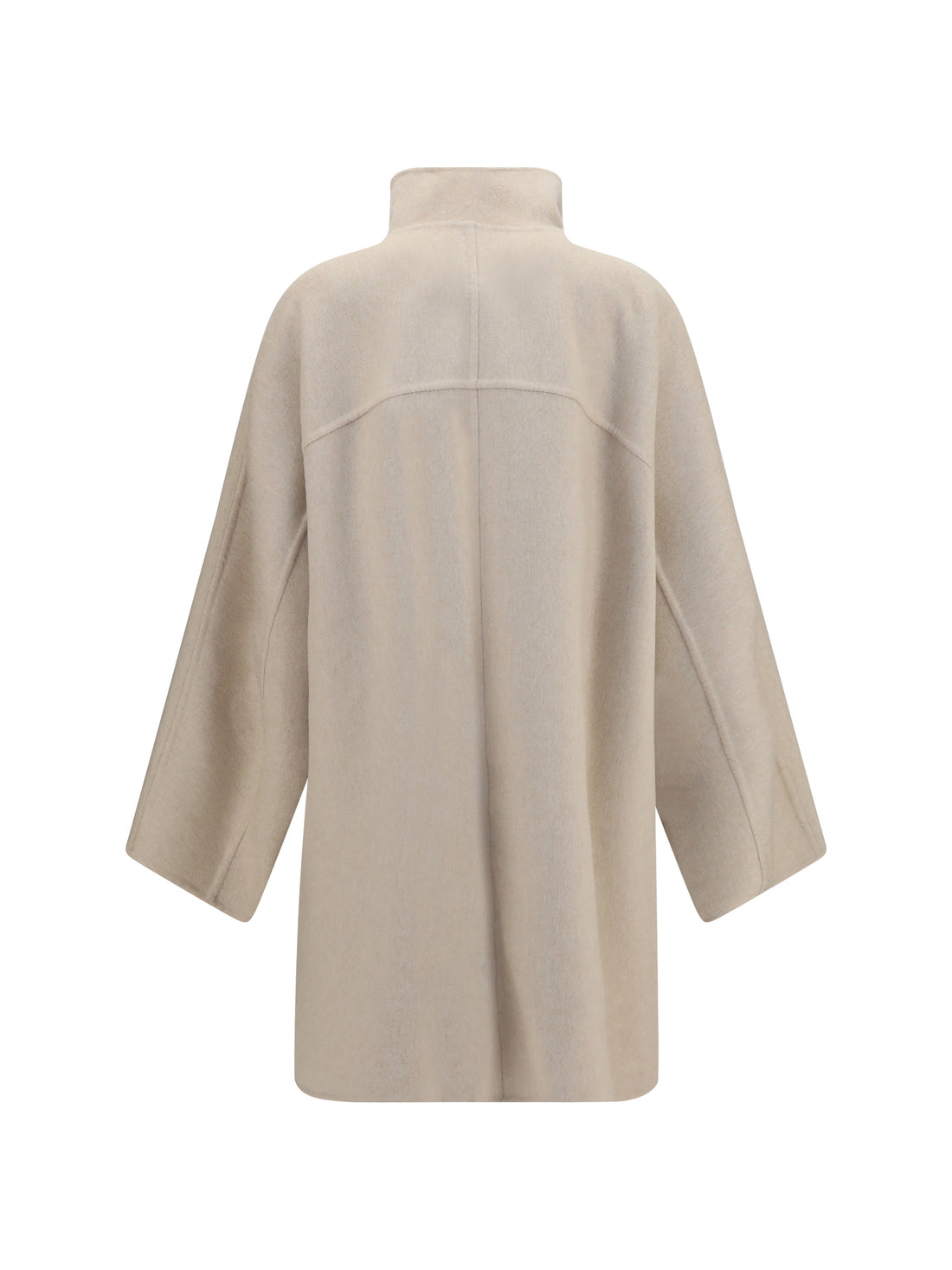 ALAIA 38 asymmetric double face cashmere coat