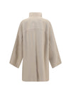 asymmetric double face cashmere coat