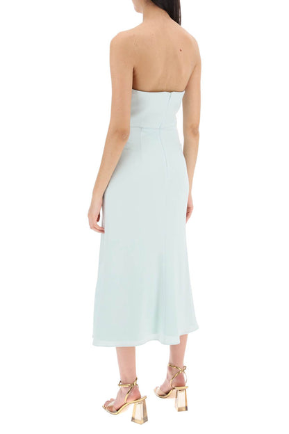 strapless midi dress without